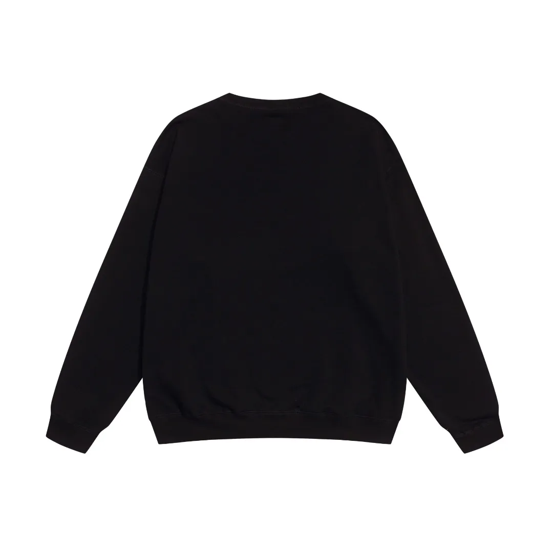 Saint Michael 25NEW OF MX666 American retro loose velvet pullover round neck sweatshirt Fabric: 420g Style number: SM616 Size: S-M-L-XL Color: Black Price: P180